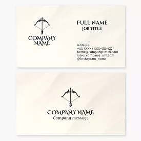 Archery Business Card Template