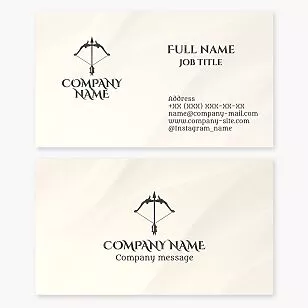 Archery Business Card Template