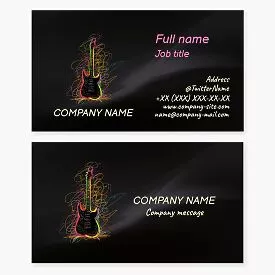 Musical Instrument Business Card Template