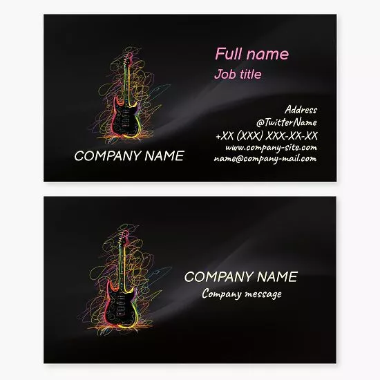 Musical Instrument Business Card Template