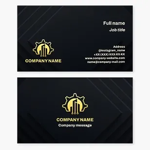 Business card template. Engineer, electrical equipment.