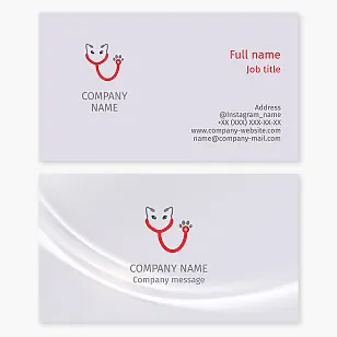 Veterinary Business Card Template