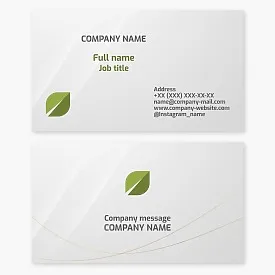 Business card template. Environmental company.