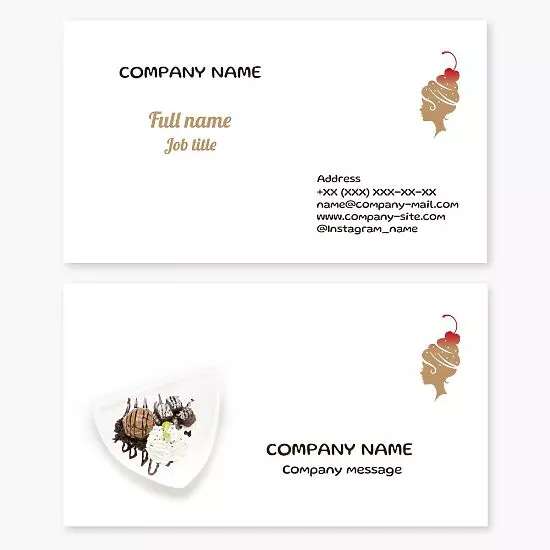 Sweets Bakery Store Business Card Template