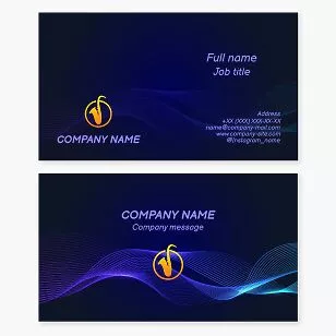 Saxophone Player Jazz Club Business Card Template