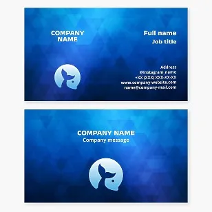 Whale, Sun Business Card Template. Fishing Team. Beach Products and Services.