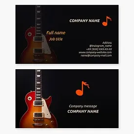 Musician | Guitar Teacher | Guitarist Business Card Template