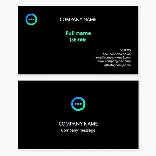 Text Message Logo Business Card Template