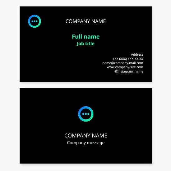 Text Message Logo Business Card Template