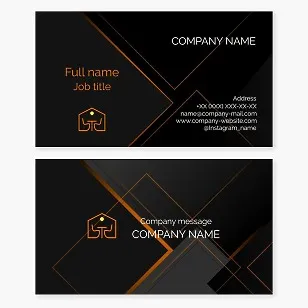 Business card template. Interior design. Furniture and accessories for home and office.