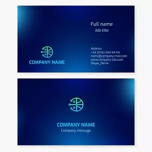 Business card template International digitalization