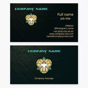 Christian Illustration Business Card Template