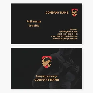 Eagle Shield Logo | Fitness Business Card Template