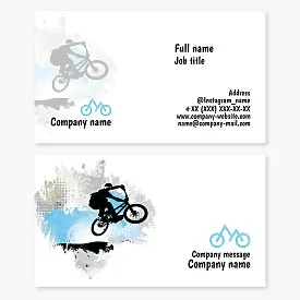 BMX Racing Business Card Template. Mountain Bike Rides.