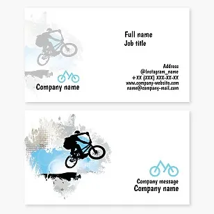 BMX Racing Business Card Template. Mountain Bike Rides.