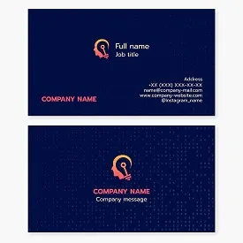 Business card template. Creative, engineering, digital agency.
