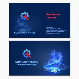 Automotive Engineer Business Card Template