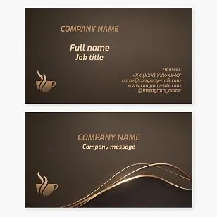 Business card template. Tea shop, coffee shop. Cafe.