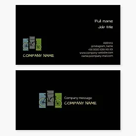 Business card template. Bicycle sales and repair.