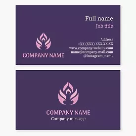 Business card template Yoga, meditation