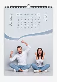 Bride and groom calendar template