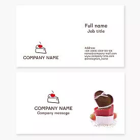 Bakery Cakes Sweets Business Card Template