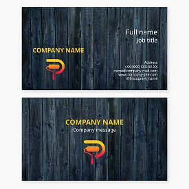 Business card template. Painting services. Letter P.
