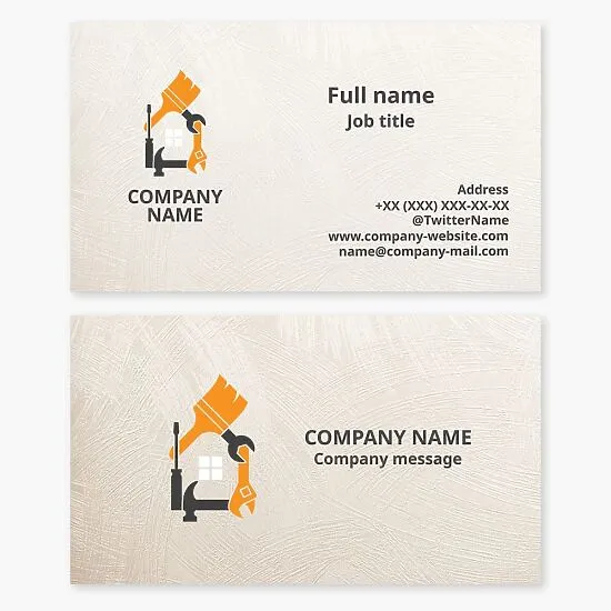 Business card template Home and premises renovation