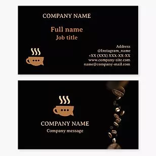 Coffee Shop Business Card Template