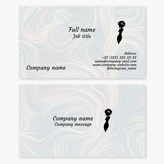 Business card template. Beauty salon. Atelier fashion. Salon.