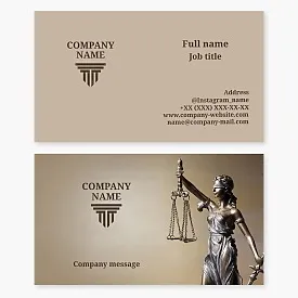 Pillar logo | Scales of Justice | Lawyer, advocate | Business card template