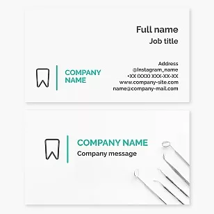 Dentistry business card template