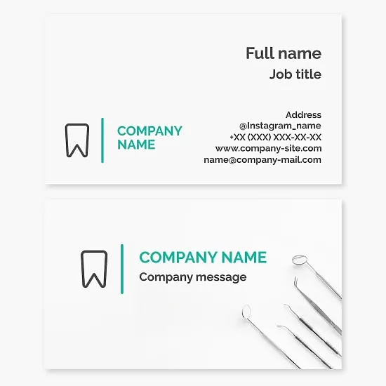 Dentistry business card template