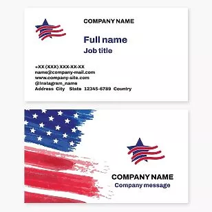 American Flag Business Card