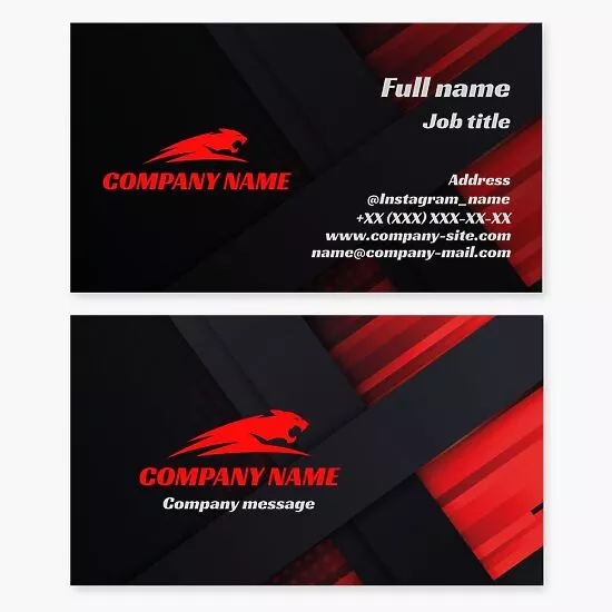 Big Cat Logo | Abstract Business Card Template