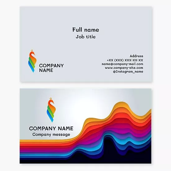 Peacock Logo Business Card Template