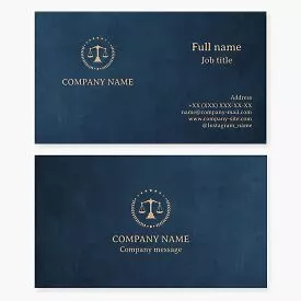 Scales of Justice Business Card Template