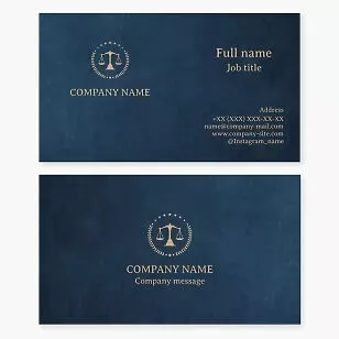 Scales of Justice Business Card Template