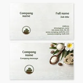 Health salon business card template. Spa center. Wellness.