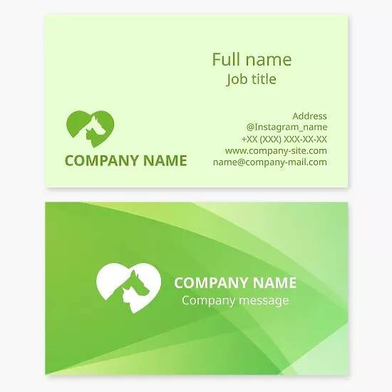 Pet Care Business Card Template