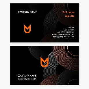 Fox | Letter M | Business card template