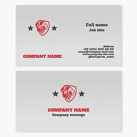Business card template. Security agency. Bodyguard. Sports team. Brand.