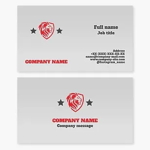 Business card template. Security agency. Bodyguard. Sports team. Brand.