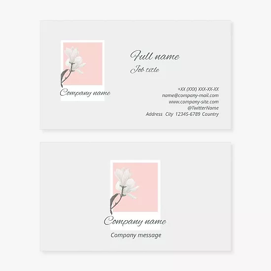 Generic Flower Business Card