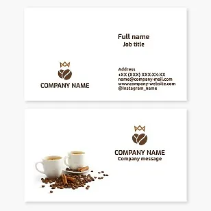 Coffee Shop Cafe Business Card Template