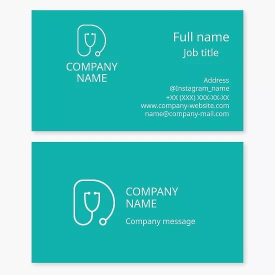 Medicine business card template