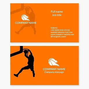 Basketball Themed Business Card Template