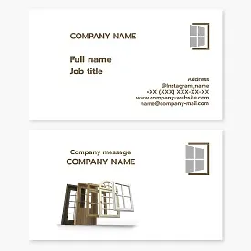 Business card template Windows, doors