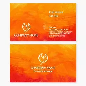 Business card template. Abstract. Phoenix. Symbol of rebirth, immortality, eternal life, fortitude, victory over death, and renewal.