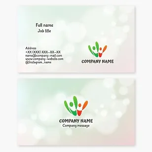 Business card template. Fan club.